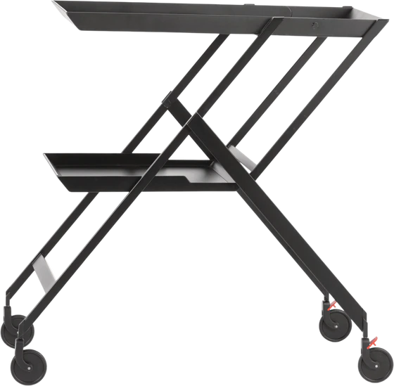 Klappbarer Servierwagen Alessi Plico-SA02 G Schwarz – Designklassiker