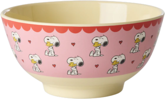 Melamin-Schale Rice by Rice Pink Snoopy 700ml bruchfest