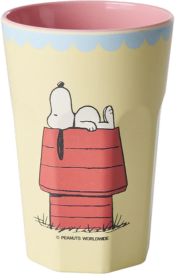 Becher aus Melamin Rice by Rice 400 ml Creme Snoopy robust