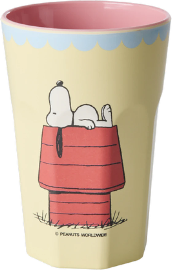 Becher aus Melamin Rice by Rice 400 ml Creme Snoopy robust