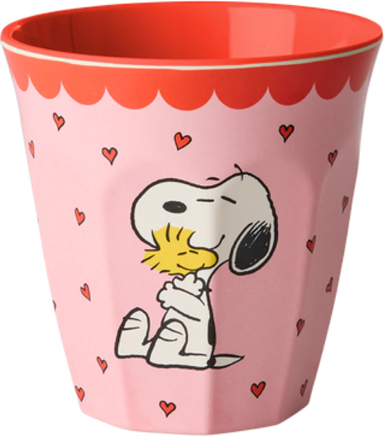 Melaminbecher Rice by Rice Snoopy Pink 250ml bruchfest