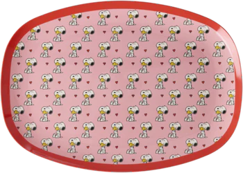 Rechteckiger Melaminteller Snoopy Pink – Rice by Rice