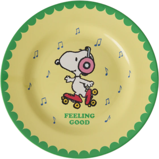 Melamin-Teller Snoopy Gelb 20cm – Rice by Rice bruchfest