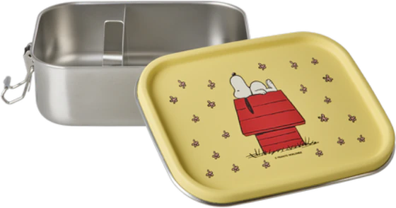 Brotdose aus Edelstahl 800 ml Rice by Rice – Snoopy Print Gelb