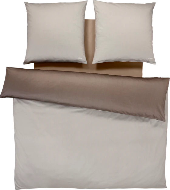 JOOP! Bettwäsche Micro Pattern Haselnuss – Edler Mako-Satin für luxuriösen Schlafkomfort