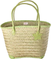 Handgefertigte Tragetasche Rice by Rice Raffia Grün Groß