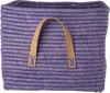 Quadratischer Aufbewahrungskorb Rice by Rice Raffia Dark Lavender