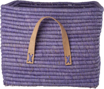 Quadratischer Aufbewahrungskorb Rice by Rice Raffia Dark Lavender