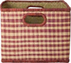 Aufbewahrungskorb Raffia Brown Checks Rice by Rice – Groß, Unikat
