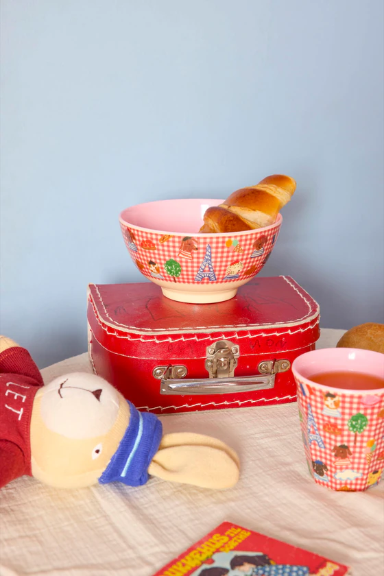 Melaminschale Kinder Rice by Rice 700ml Blau Paris Print