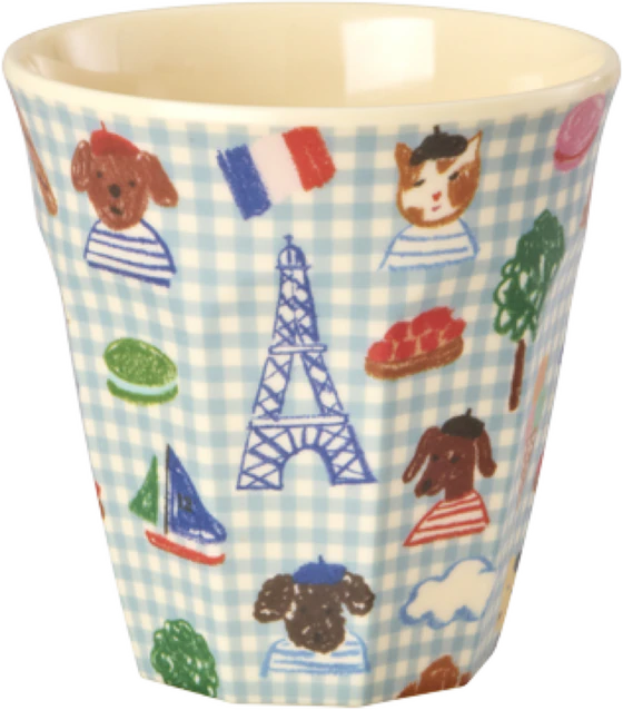 Melaminbecher Kinder Rice by Rice 250ml Blau Paris Print