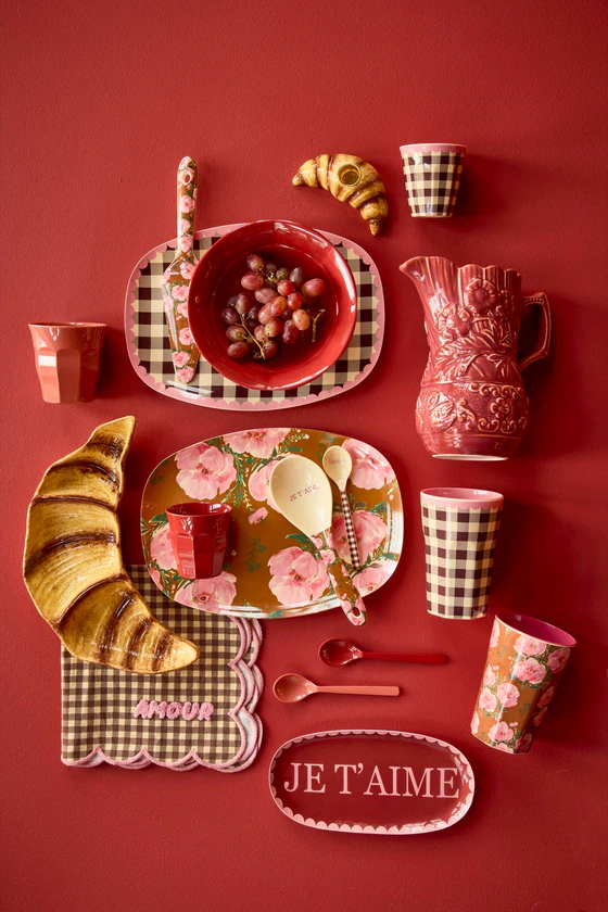 Salatlöffel Rice by Rice Floral Fiesta Rose – Bruchfestes Melamin