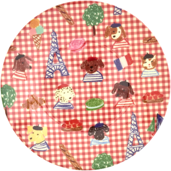 Rundteller Melamin Kids Paris Rice by Rice – Bruchfest & BPA-frei