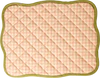 Gestepptes Platzset Rice by Rice Moss Green – Baumwolle, Schutz - Backside and Scallop Egde in Moss Green