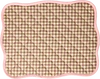 Gestepptes Platzset Rice by Rice Pretty Pink Baumwolle - Backside and Scallop Egde in Pretty Pink