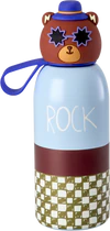 Doppelwandige Edelstahl-Trinkflasche 350ml Rice by Rice – Bärenkopf Design