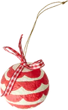 Weihnachtsanhänger Pappmaché 5cm Rice by Rice – Handgefertigt