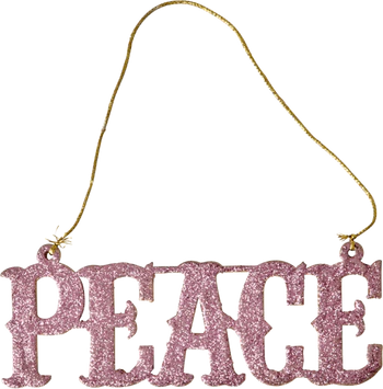 Weihnachtsanhänger Rice by Rice Pink Peace – Glitzerndes MDF