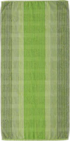 Cawö Frottiertücher Noblesse Cashmere Streifen Kiwi 45 – Edle Walkfrottier-Handtücher aus 100 % Baumwolle