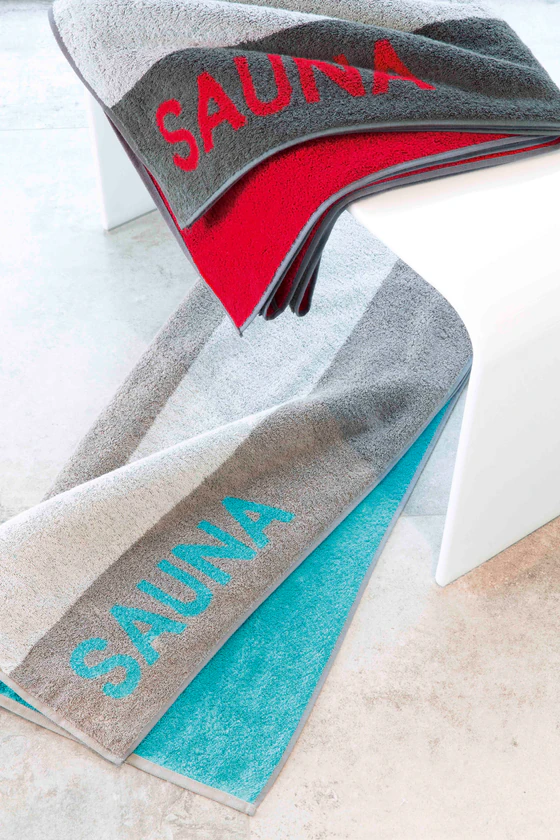 Cawö Saunatuch 599 – Hochwertiges Saunatuch mit “Sauna”-Schriftzug aus 100 % Baumwolle