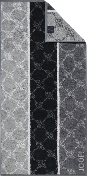 JOOP! Signature Cornflower Stripes 1657-97 in Schwarz: Luxuriöse Badezimmer-Eleganz