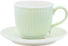 Greengate Tasse & Untertasse / Cup & saucer  Alice - Pale Green