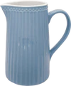 Greengate Kanne Alice | Zeitloser Keramikkrug 1 Liter | Hochwertiger Jug, diverse Farben - white