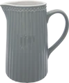 Greengate Kanne Alice | Zeitloser Keramikkrug 1 Liter | Hochwertiger Jug, diverse Farben - white