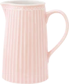 Greengate Kanne Alice | Zeitloser Keramikkrug 1 Liter | Hochwertiger Jug, diverse Farben - white