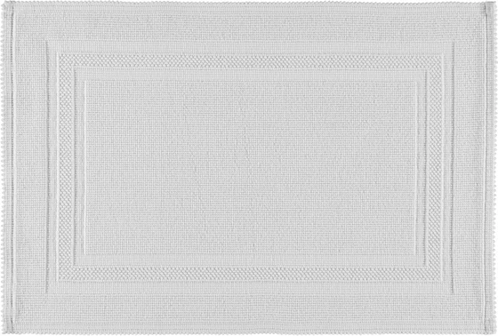 Rhomtuft Badteppich Gala – gewebter Baumwollteppich, elegant & waschbar