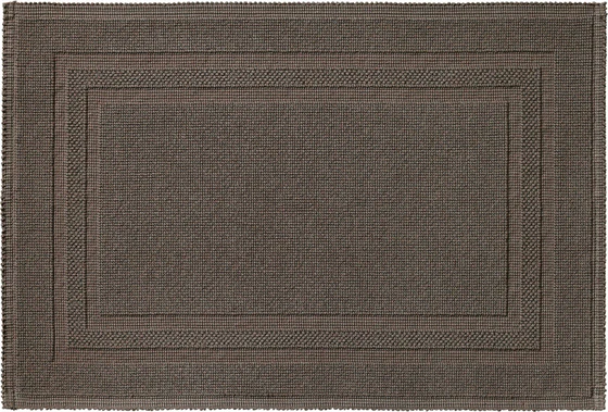 Rhomtuft Badteppich Gala – gewebter Baumwollteppich, elegant & waschbar