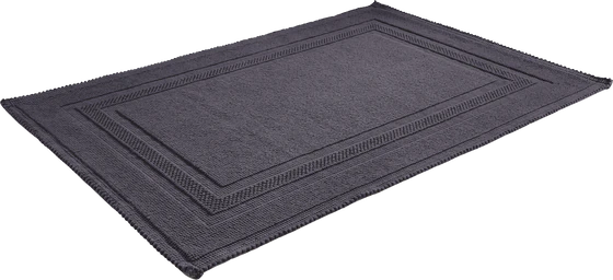 Rhomtuft Badteppich Gala – gewebter Baumwollteppich, elegant & waschbar