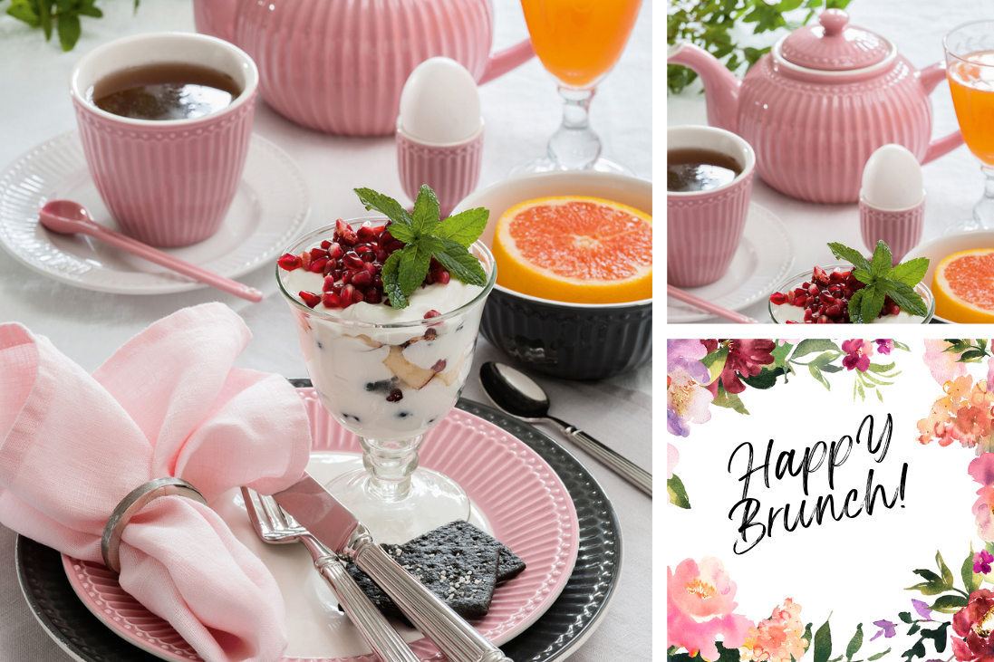 Liebevoll gedeckter Tisch mit Greengate Geschirr